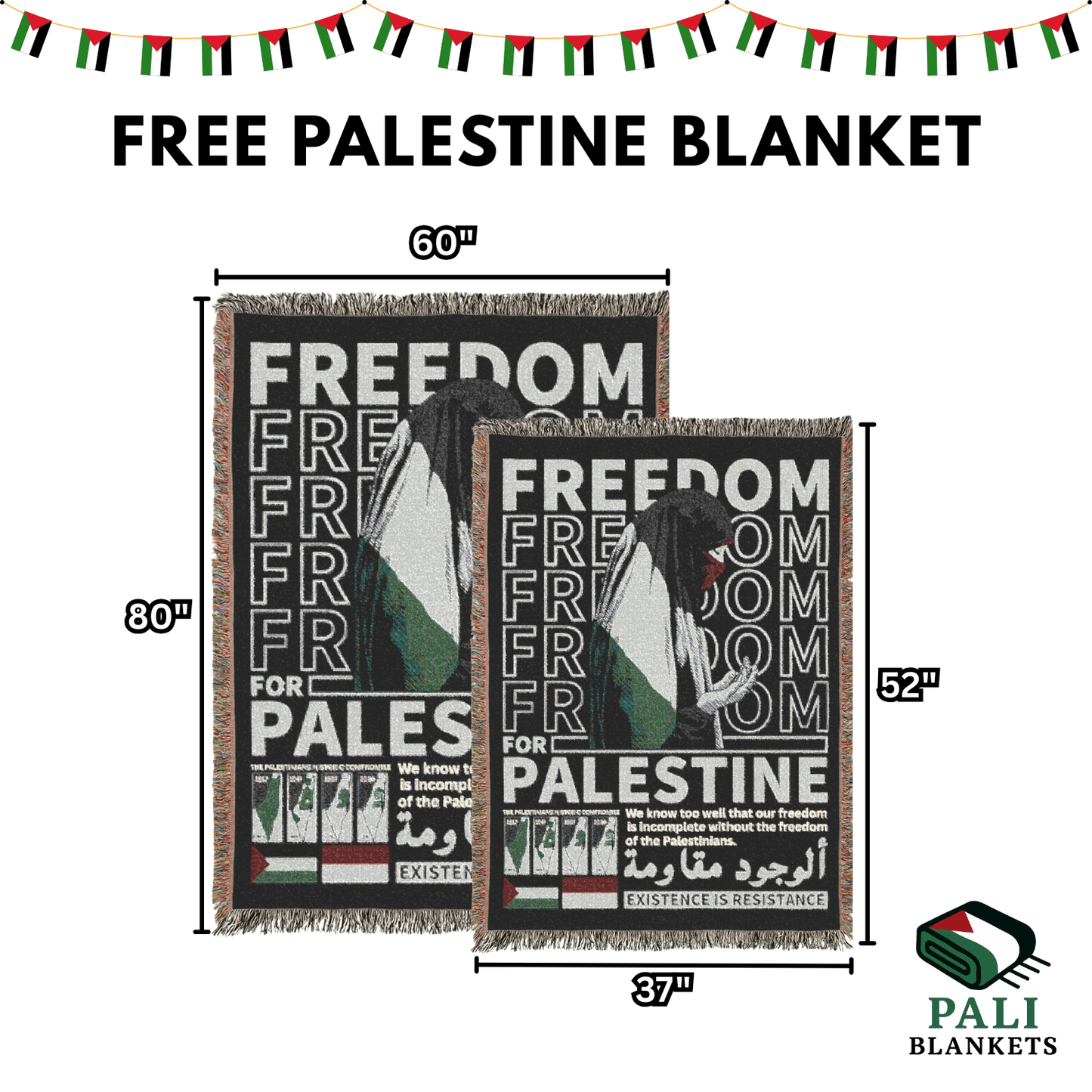 Free Palestine Blanket